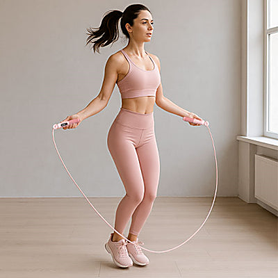 Une corde à sauter réglable pour un entraînement complet.
