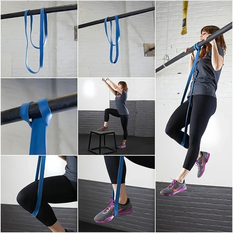 ELASTIQUE - MUSCULATION - femme - barre - de - traction